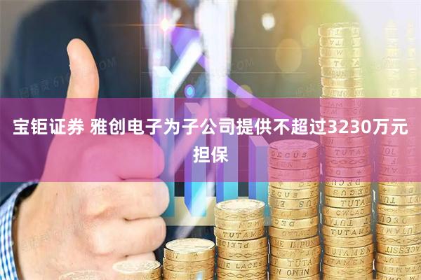宝钜证券 雅创电子为子公司提供不超过3230万元担保
