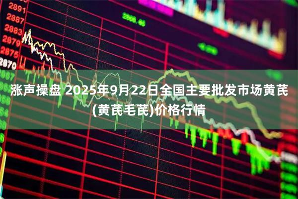 涨声操盘 2025年9月22日全国主要批发市场黄芪(黄芪毛芪)价格行情