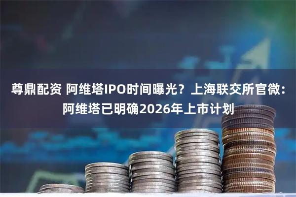 尊鼎配资 阿维塔IPO时间曝光？上海联交所官微：阿维塔已明确2026年上市计划