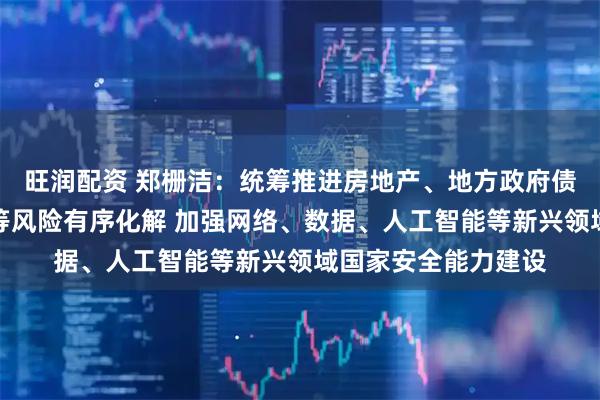 旺润配资 郑栅洁：统筹推进房地产、地方政府债务、中小金融机构等风险有序化解 加强网络、数据、人工智能等新兴领域国家安全能力建设